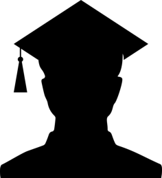 Male University Graduate Silhouette With The Cap Craft Design Svg File, Free Vectors File